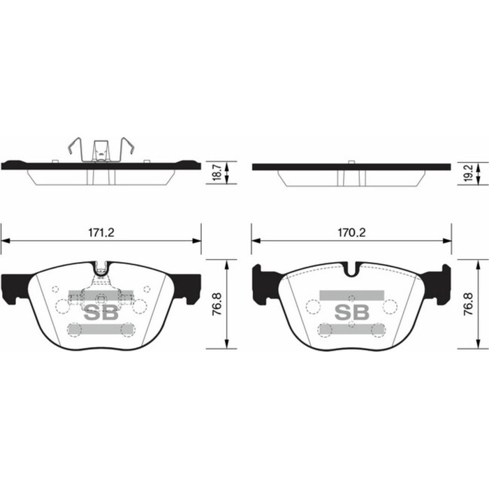 Колодки тормозные  HI-Q SP2172