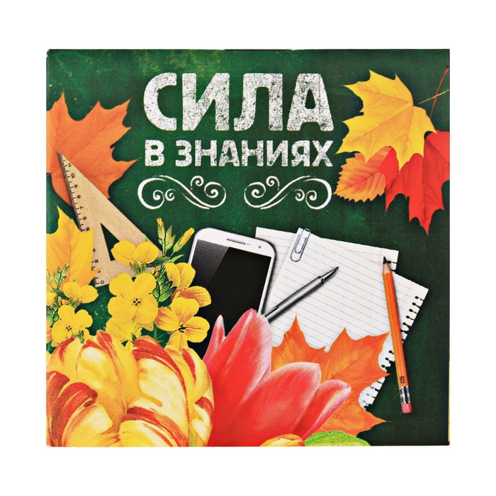 Блокнот "Сила в знаниях", 7 х 7 см, 16 листов