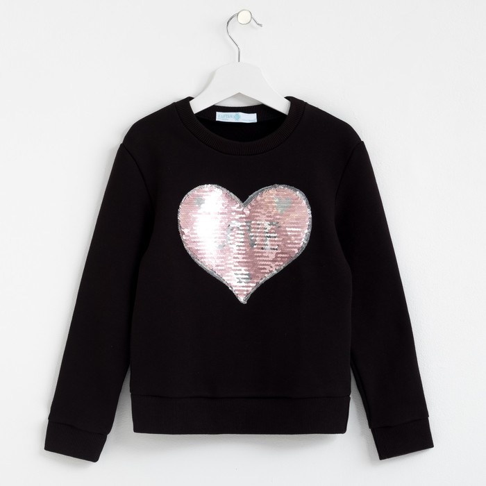 Толстовка детская KAFTAN Love, рост 122-128 см (34), 7-8 лет, чёрный