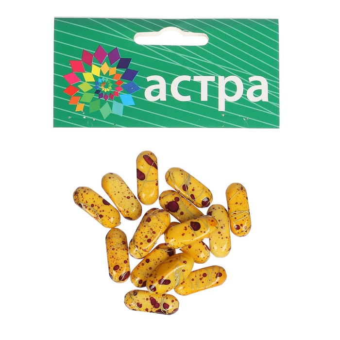 Набор бусин "Астра" 2х0,8 см, 25гр,жёлтый
