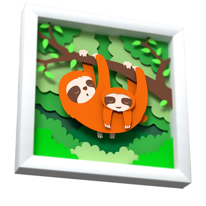 3D-аппликация из бумаги "Ленивцы"