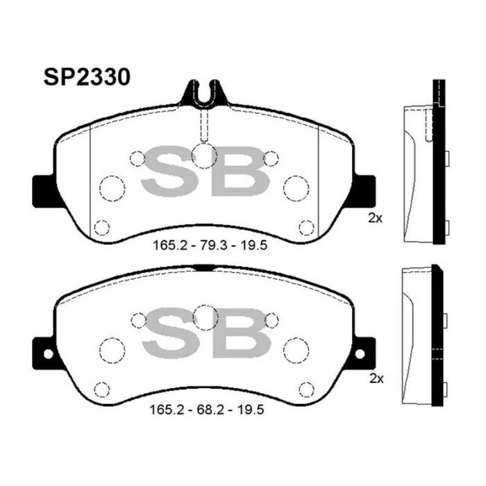 Колодки тормозные  HI-Q SP2330