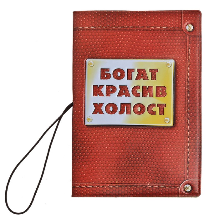 Обложка для паспорта и автодокументов 3 в 1 "Богат, красив, холост"
