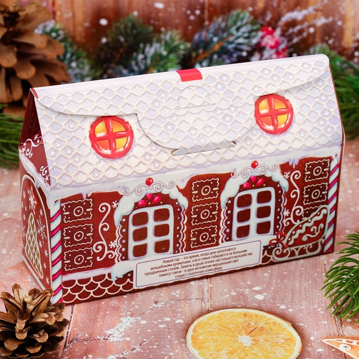 Набор новогодних свечей 3 шт, Пряничный домик