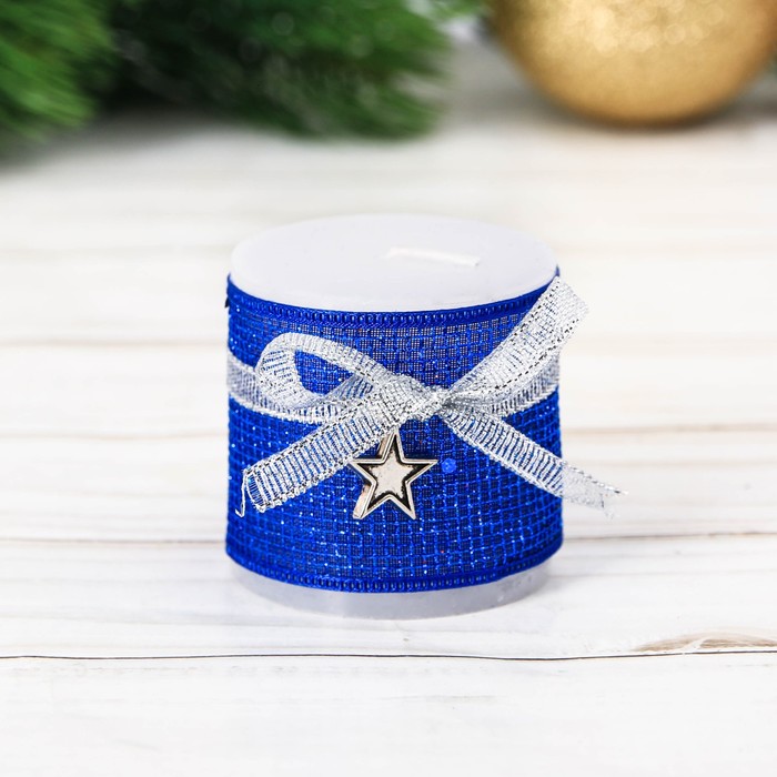 Свеча новогодняя с декором "Пусть все мечты исполнятся"