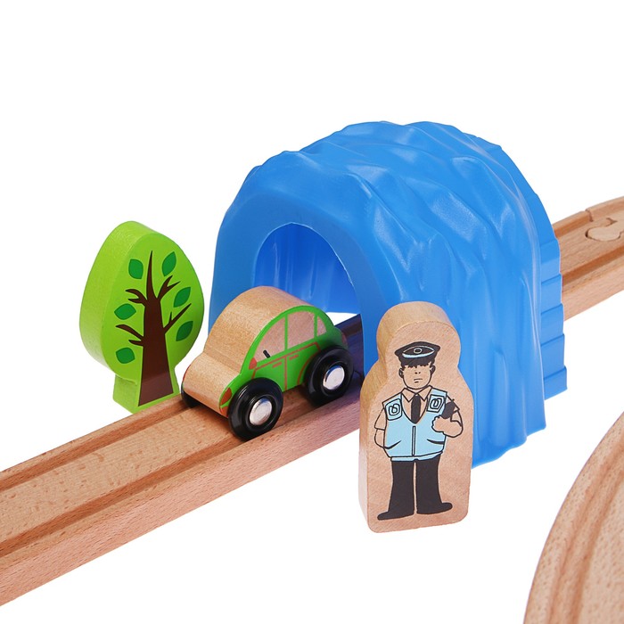 Железная дорога "Дорога со зверятами", поезд на батарейках