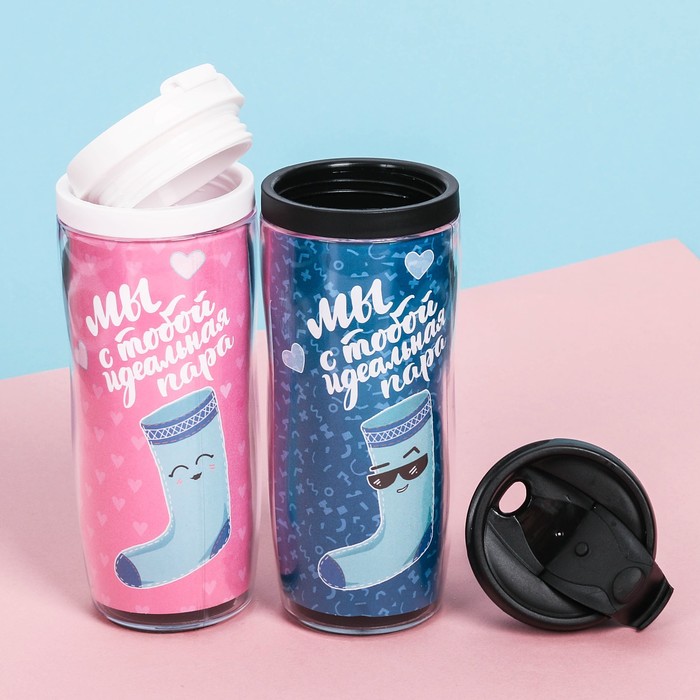 Набор термостаканов "Идеальная парочка", 350 мл