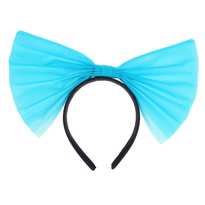Карнавальный ободок "Бант", цвет голубой
