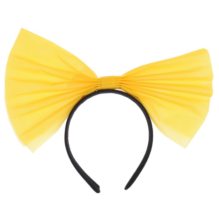 Карнавальный ободок "Бант", цвет жёлтый
