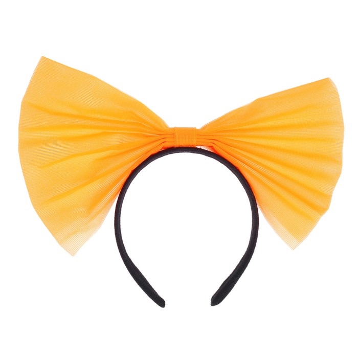Карнавальный ободок "Бант", цвет оранжевый