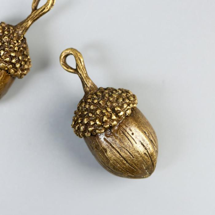 Декор для творчества металл "Жёлудь" бронза