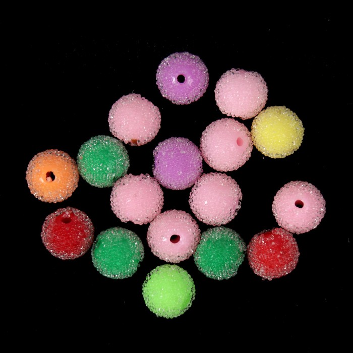 Набор бусин для творчества пластик "Засахаренные шарики" 12 гр 1,2х1,2 см