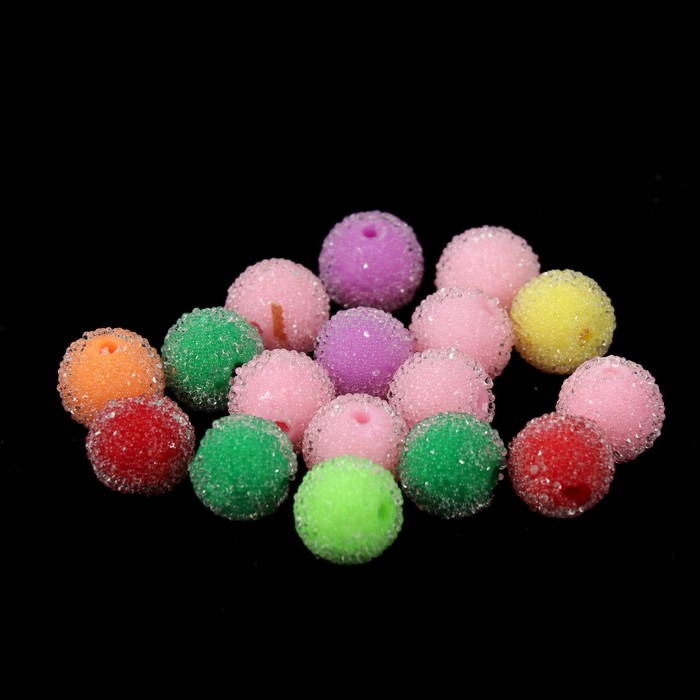 Набор бусин для творчества пластик "Засахаренные шарики" 12 гр 1,2х1,2 см