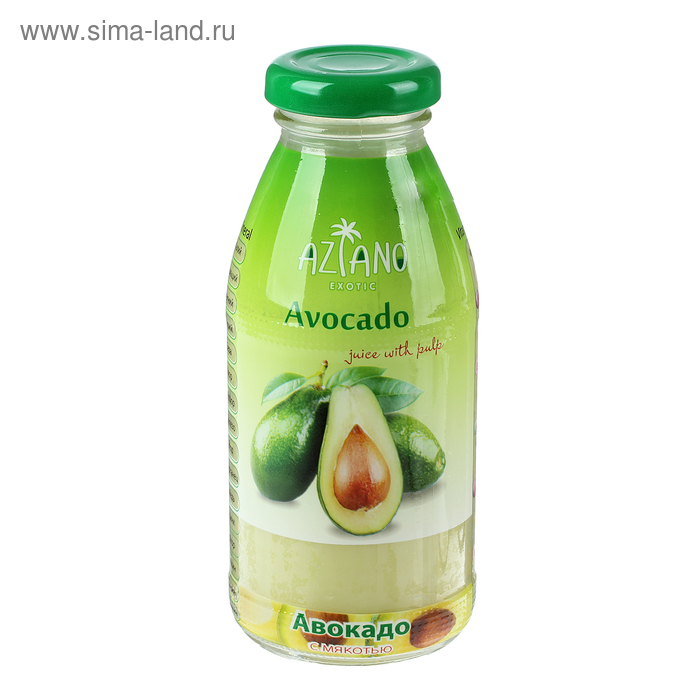 Нектар Aziano Авокадо с мякотью 30% (Avocado Juice with pulp 30% pure) 250м...