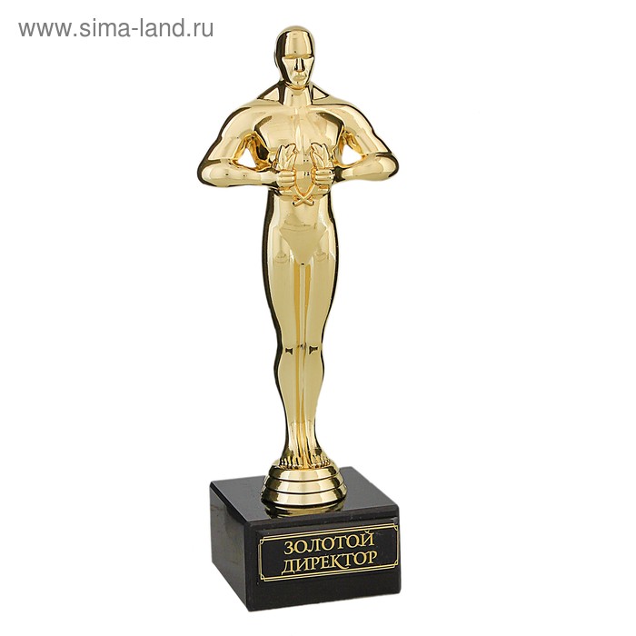 Наградная фигура мужская «Золотой директор», оскар, 18 х 6,2 см, пластик мужская фигура с юбилеем 50 оскар