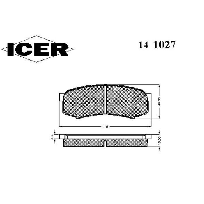 Колодки тормозные ICER 141027
