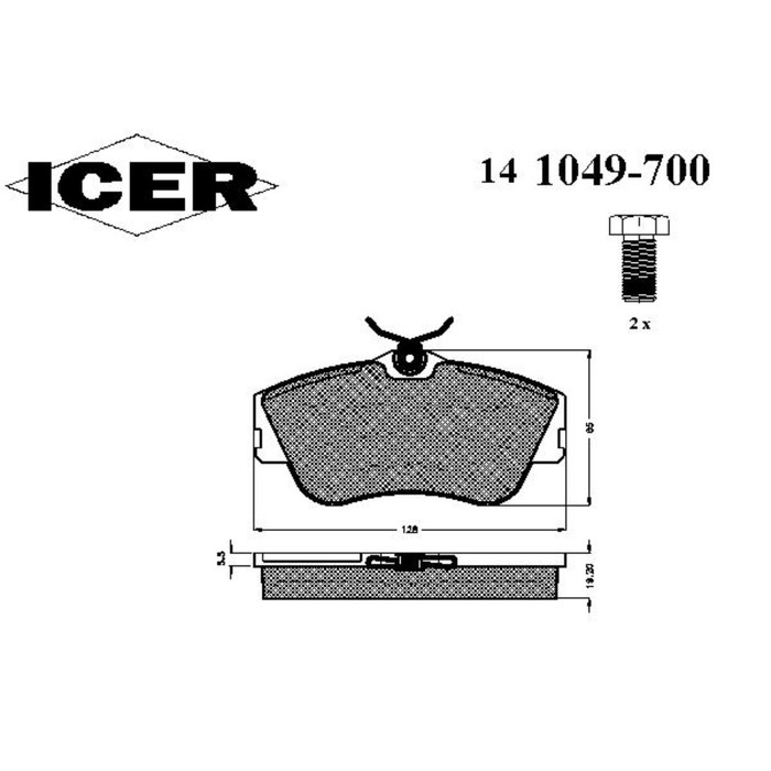 Колодки тормозные ICER 141049700