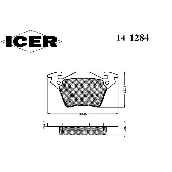 Колодки тормозные ICER 141284