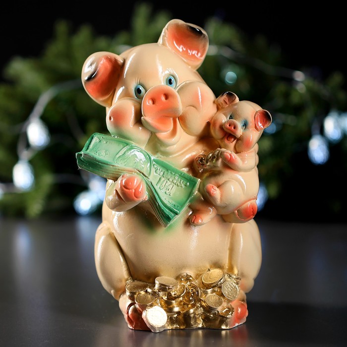 Копилка "Поросенок с детенышем" 29см