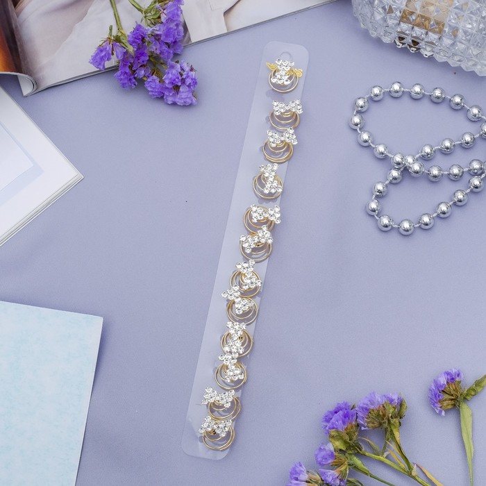 Шпилька пружинка d-1,5 см "Бантик"