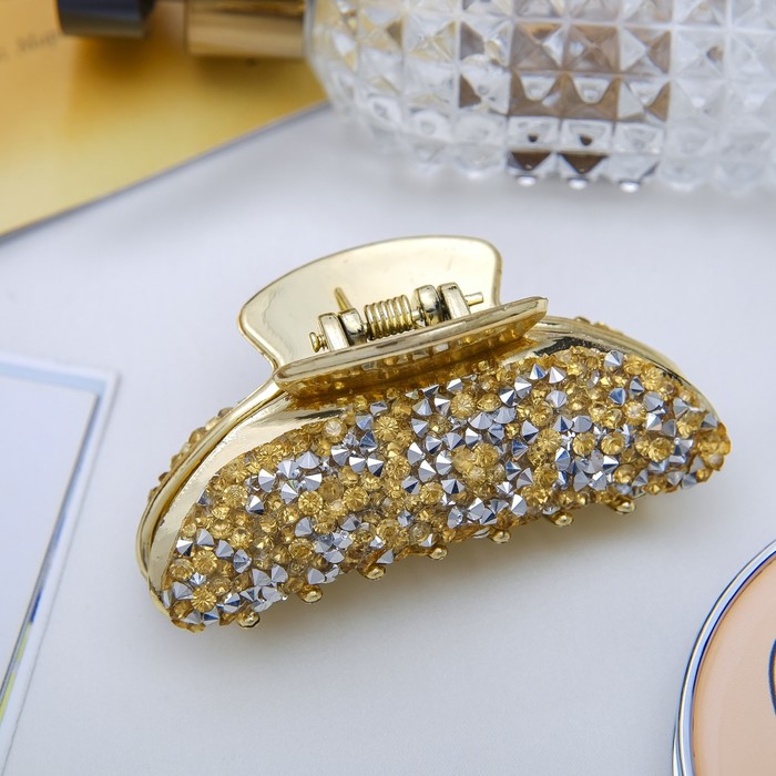 Краб для волос "Лазурный берег" 7,3 см золото