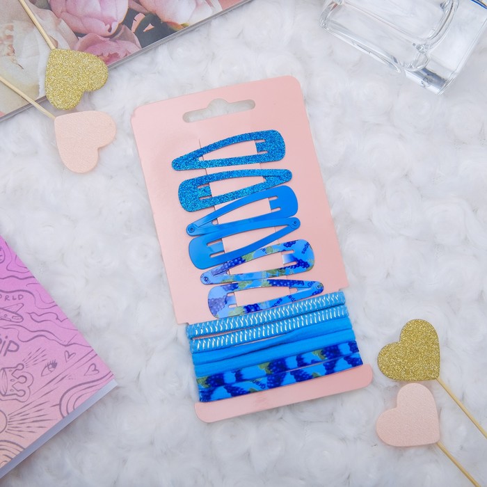 Набор для волос "Летний день" 6 резинок, 6 невидимок 5 см виноград