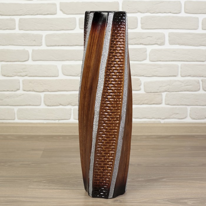 Ваза керамика напольная "Косые линии" 60 см (2 вида)