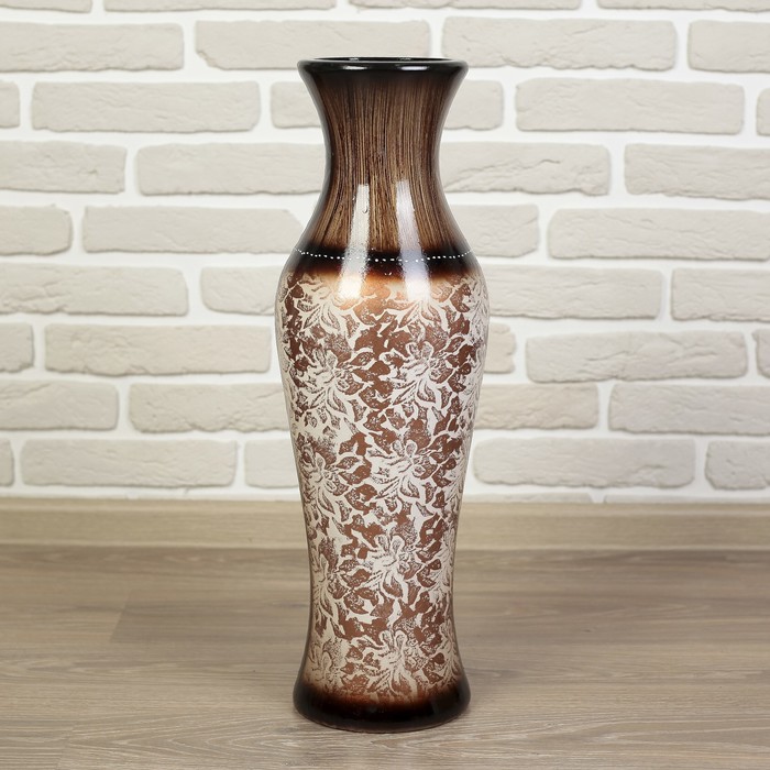 Ваза керамика напольная "Арника" 60 см, талия (2 вида)