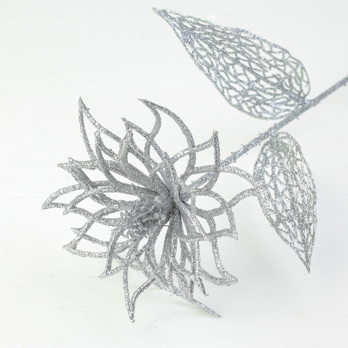 Декор "Сияние" астра, 13*64 см, серебро
