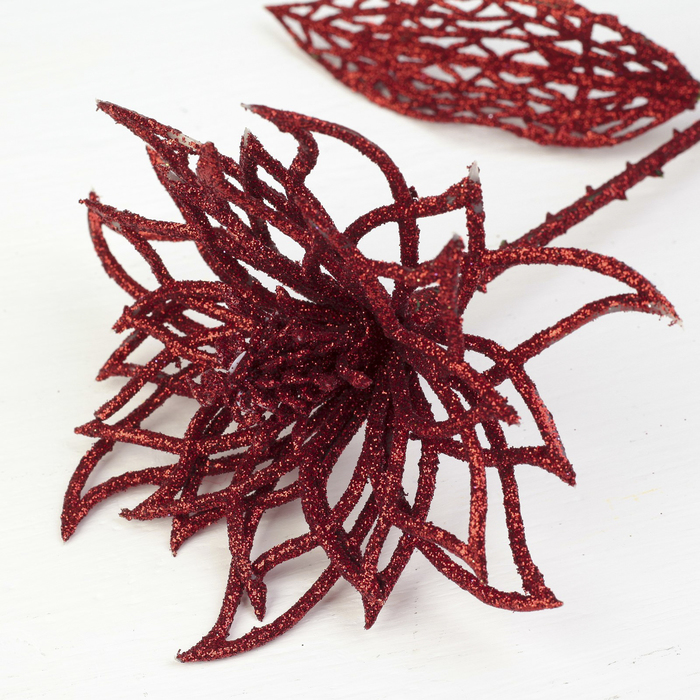 Декор "Сияние" астра, 13*64 см, красный