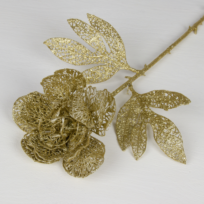 Декор "Сияние" пион, 14*64 см, золотой