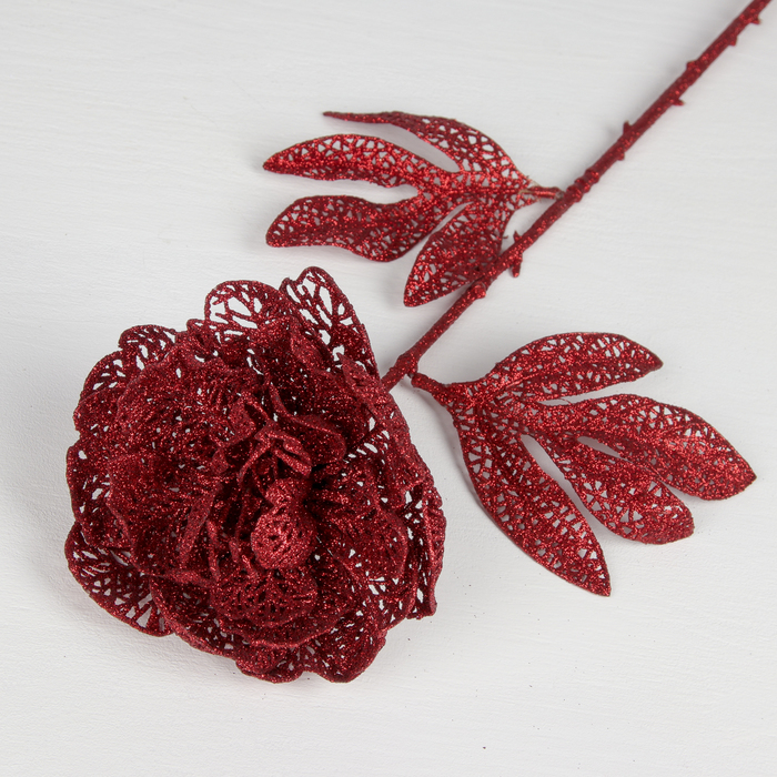 Декор "Сияние" пион, 14*64 см, красный