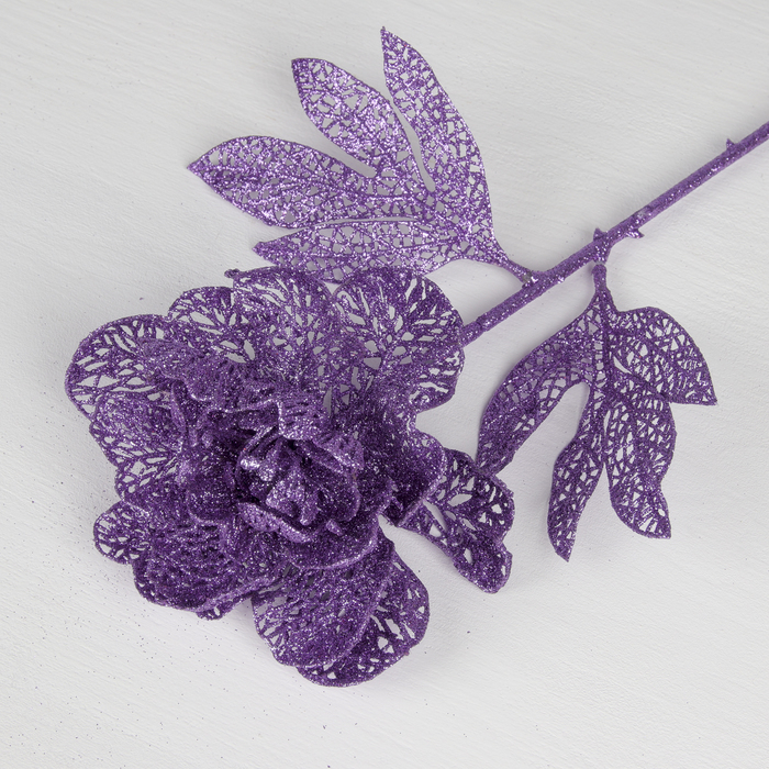 Декор "Сияние" пион, 14*64 см, сиреневый