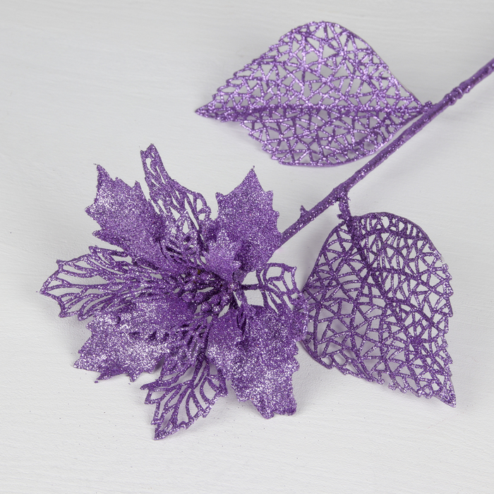 Декор "Сияние" пышный цветок, 16*64 см, сиреневый