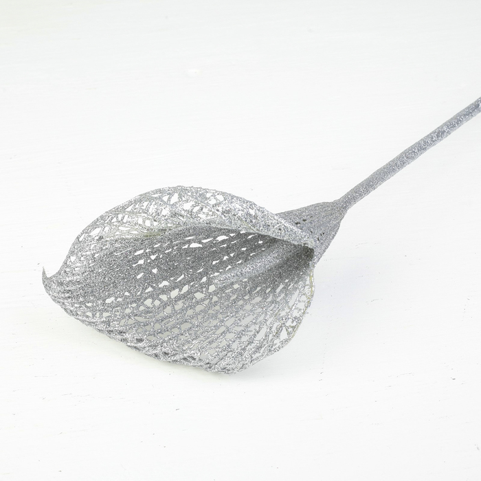 Декор "Сияние" калла, 12*64 см, серебро