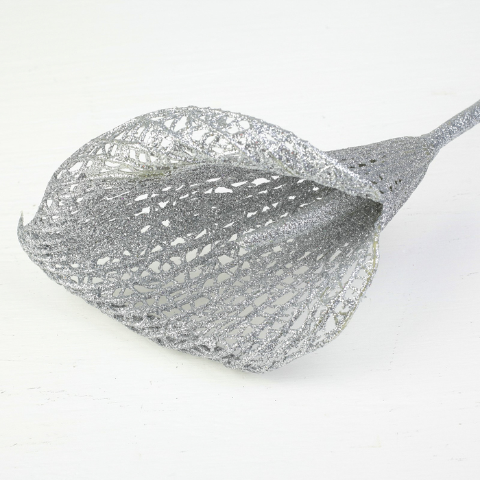 Декор "Сияние" калла, 12*64 см, серебро