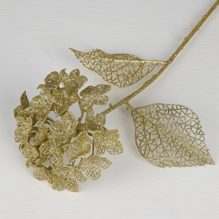 Декор "Сияние" цветок шар, 15*64 см, золотой