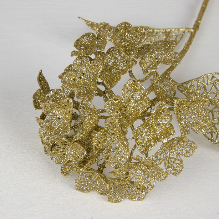 Декор "Сияние" цветок шар, 15*64 см, золотой