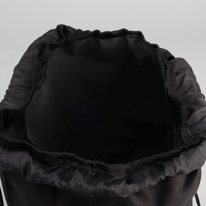 Сумка-мешок для обуви "Абстракция", наружный карман на молнии, цвет чёрный/серый