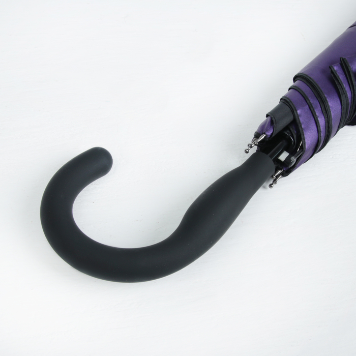 Зонт-трость "Однотонный", полуавтоматический, R=52см, цвет фиолетовый