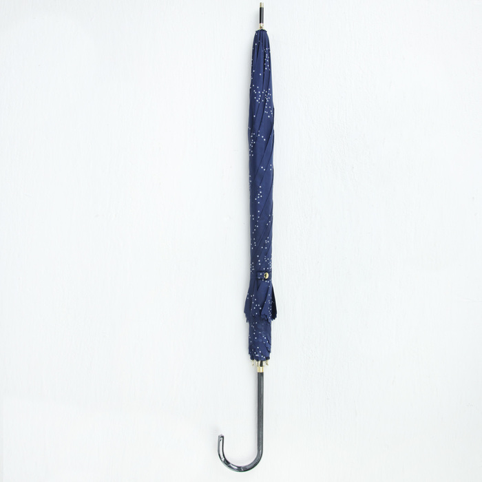 Зонт-трость "Звёзды", полуавтоматический, фигурный край, R=50см, цвет синий