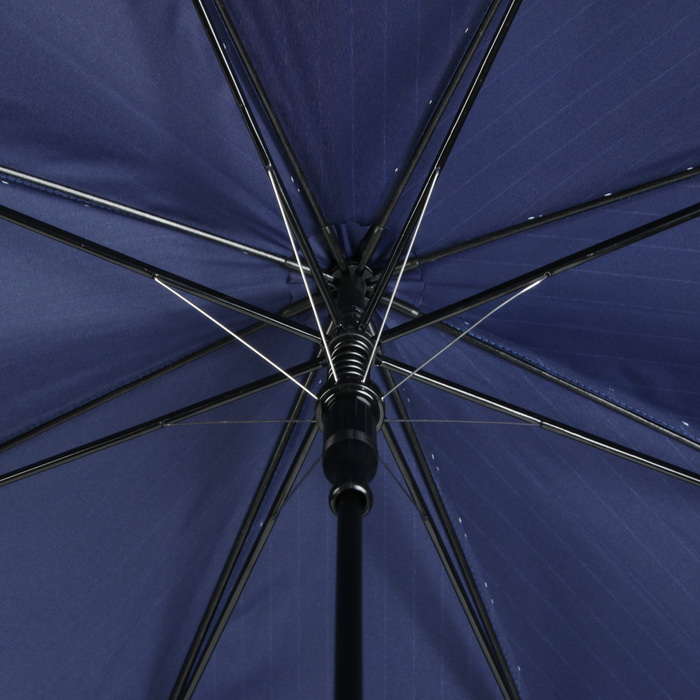 Зонт-трость "Полоска", полуавтоматический, R=50см, цвет синий/белый