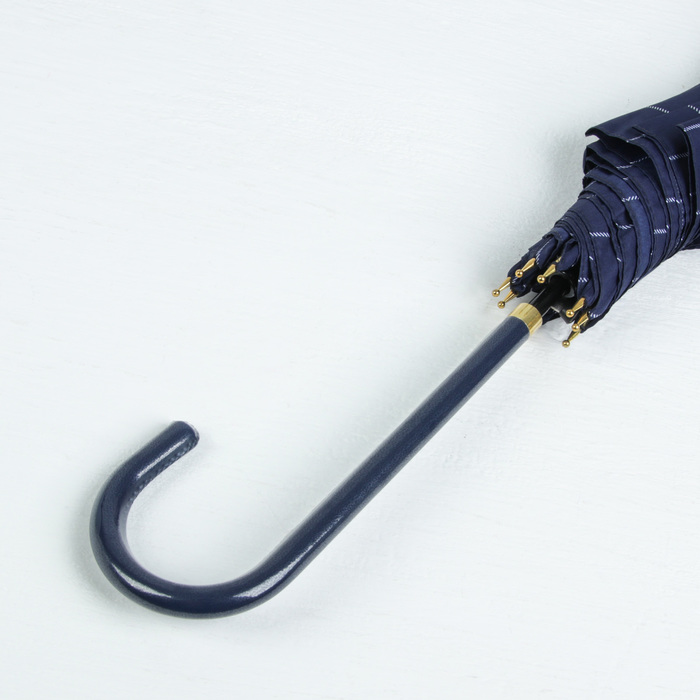 Зонт-трость "Клетка", полуавтоматический, R=50см, цвет синий