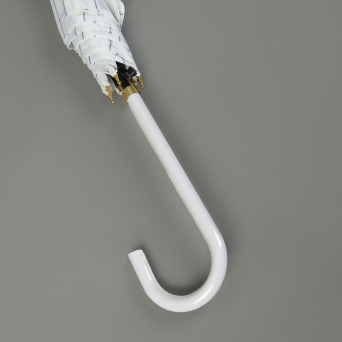 Зонт-трость "Клетка", полуавтоматический, R=50см, цвет белый