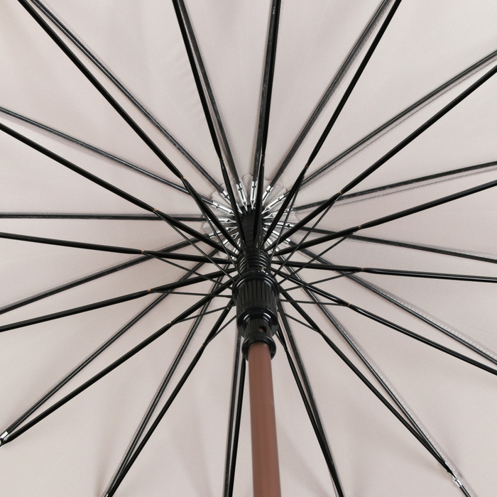 Зонт-трость "Цветы", полуавтоматический, R=56см, цвет серый