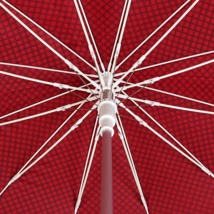 Зонт-трость "Сетка", полуавтоматический, R=56см, цвет бордовый