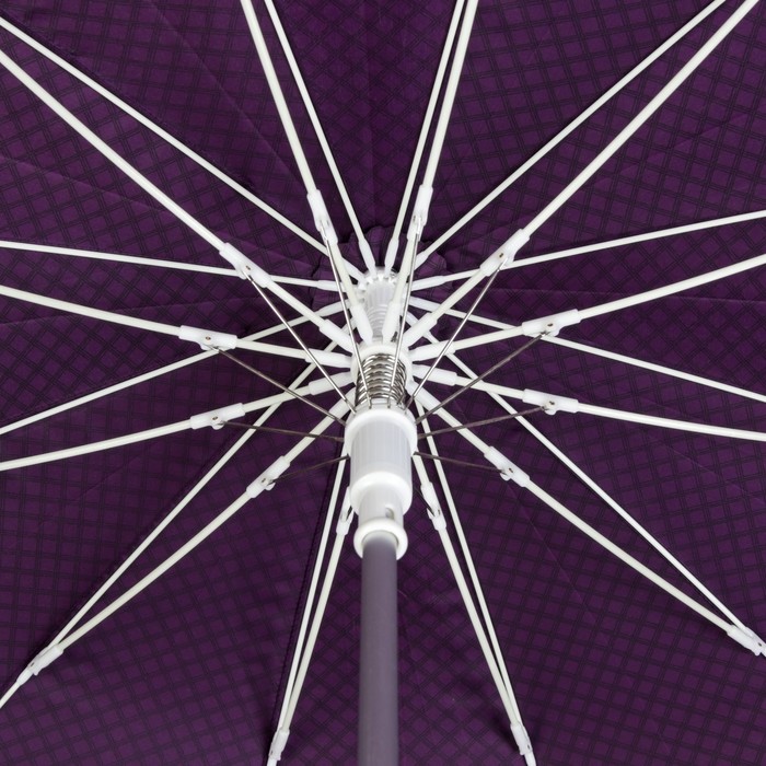 Зонт-трость "Сетка", полуавтоматический, R=56см, цвет фиолетовый