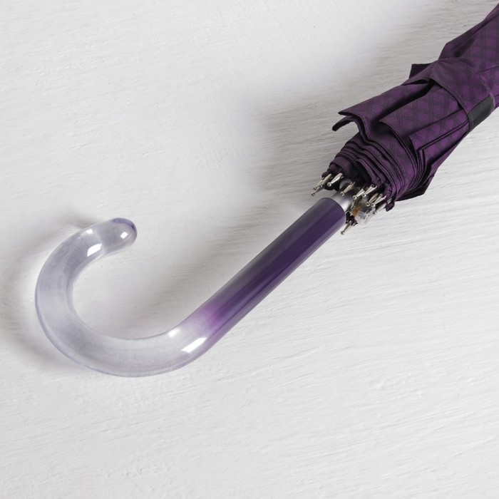 Зонт-трость "Сетка", полуавтоматический, R=56см, цвет фиолетовый