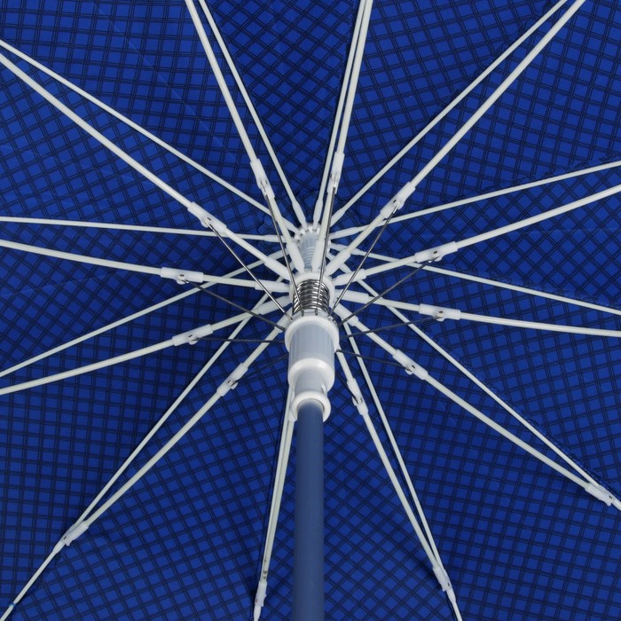 Зонт-трость "Сетка", полуавтоматический, R=56см, цвет синий