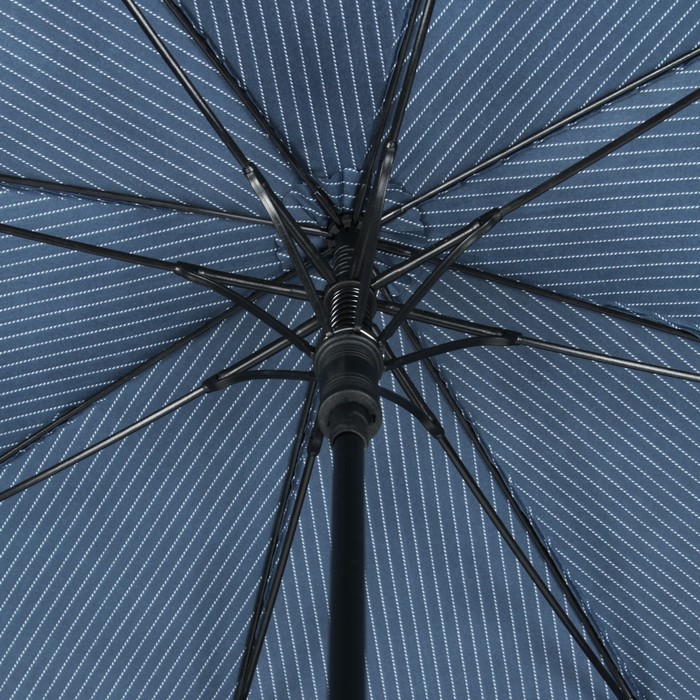 Зонт-трость "Полоска", полуавтоматический, R=56см, цвет синий